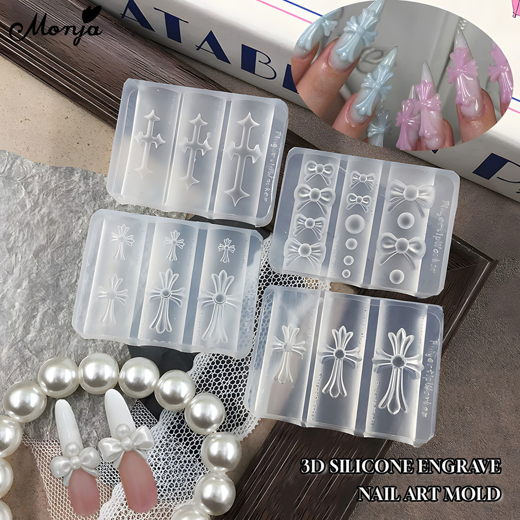 Nail Art Gothic - Cetakan Seni Kuku Silikon Bentuk Bunga