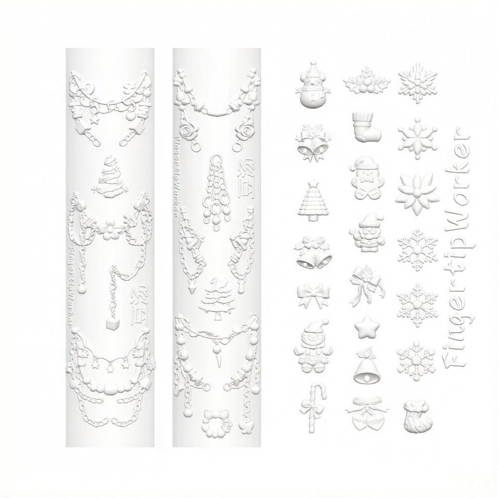 Nail Art Xmas - Cetakan Silikon 3D Natal untuk Seni