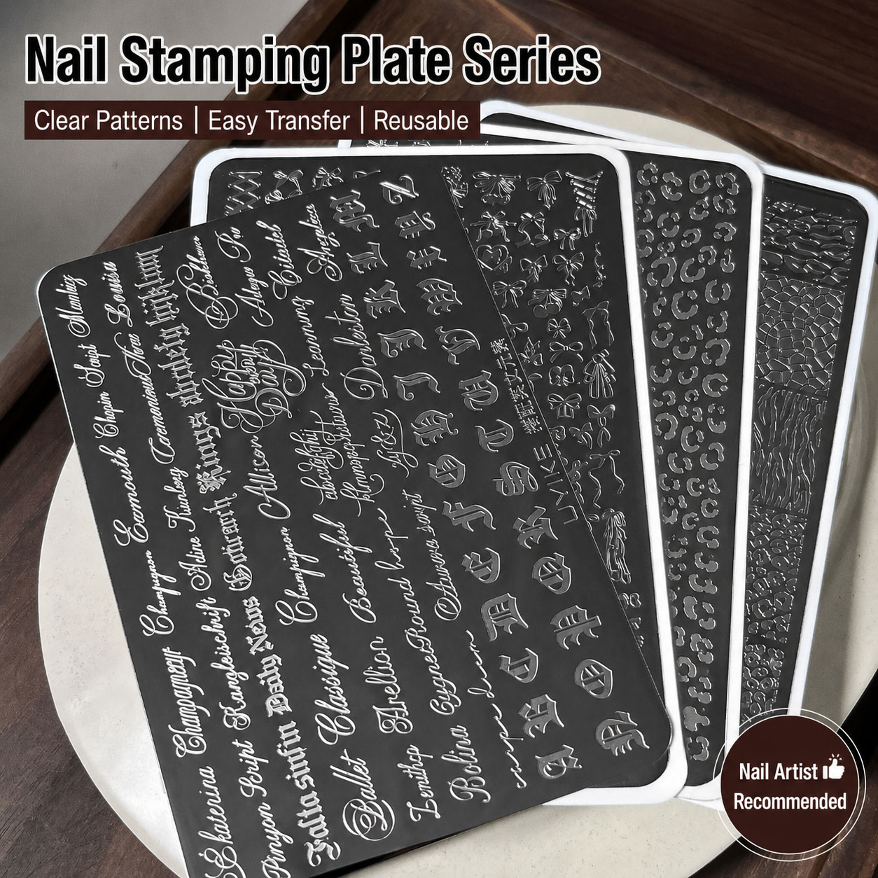 Nail Art Gothic - Cetakan Transfer Seni Kuku Huruf Gothic,