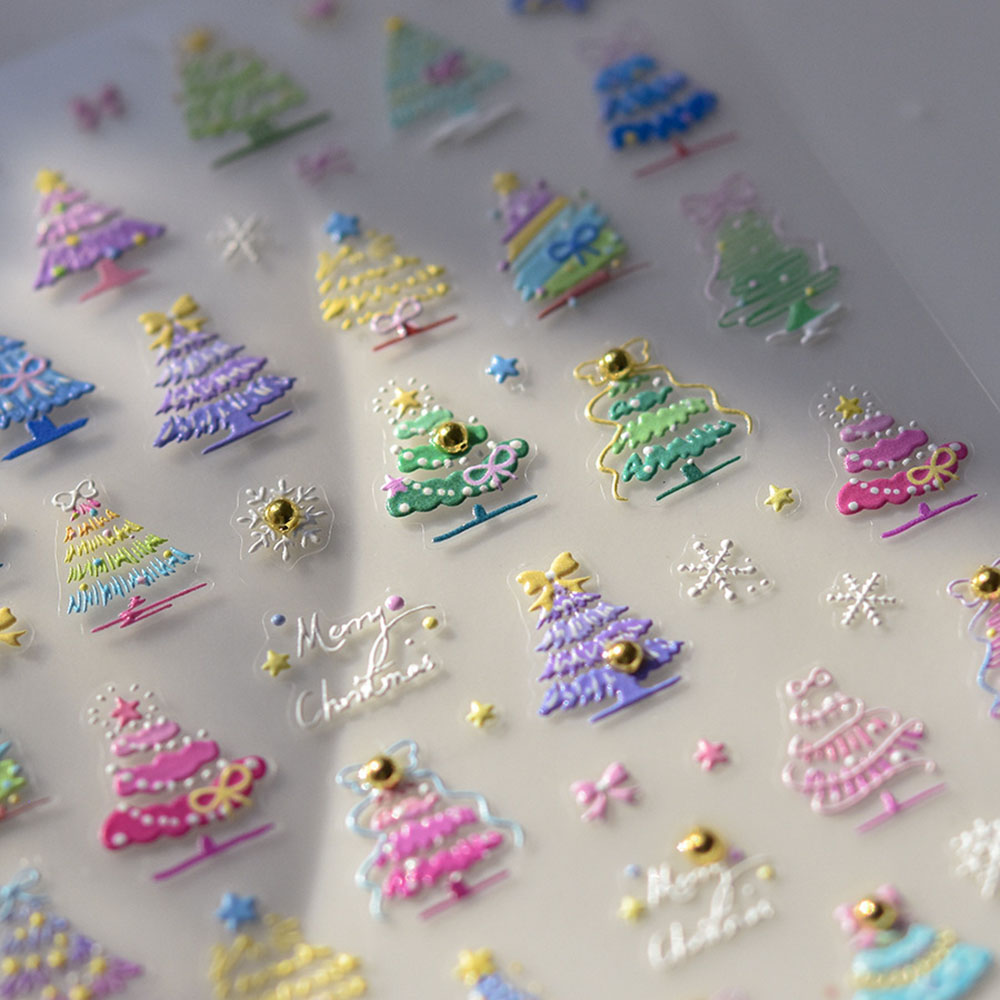 Nail Art Xmas Design - Stiker seni kuku Natal decal 5D
