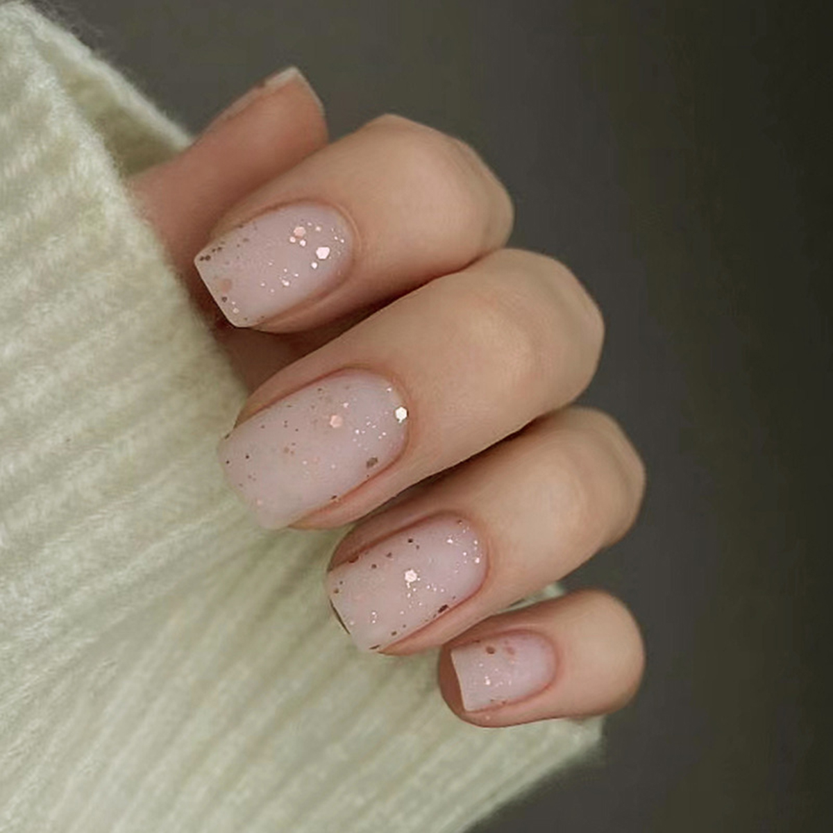 Nail Art Aesthetic - 24 buah bubuk kuku palsu kualitas