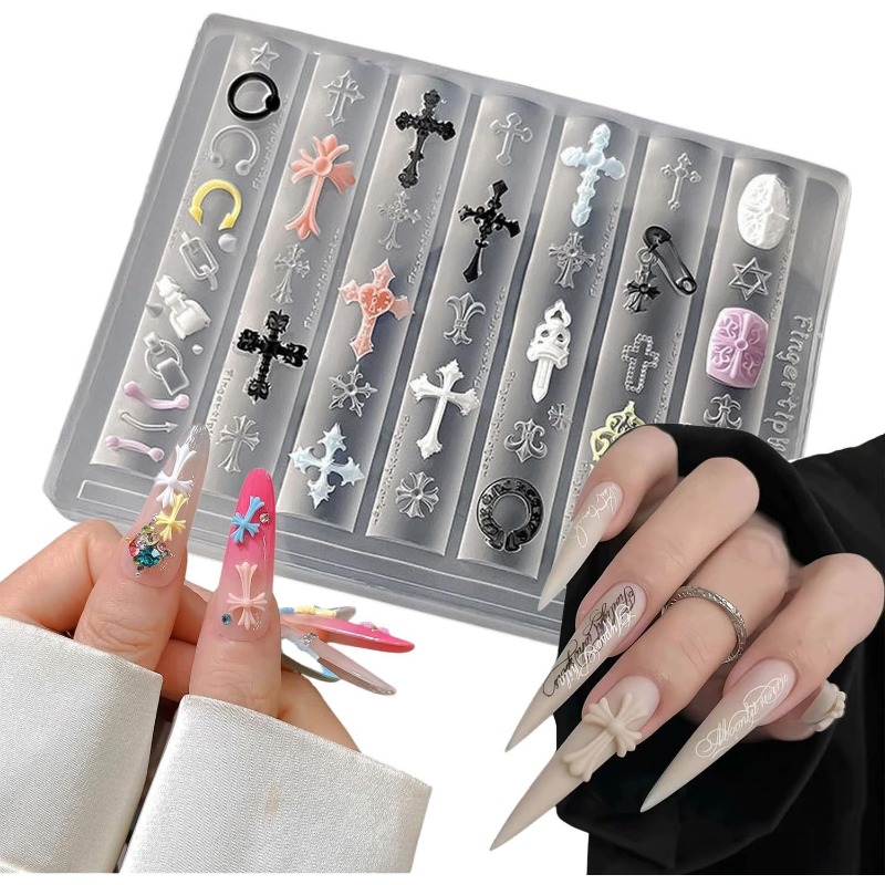 Cetakan Seni Kuku Silikon Bent - Nail Art Gothic ulasan dan harga