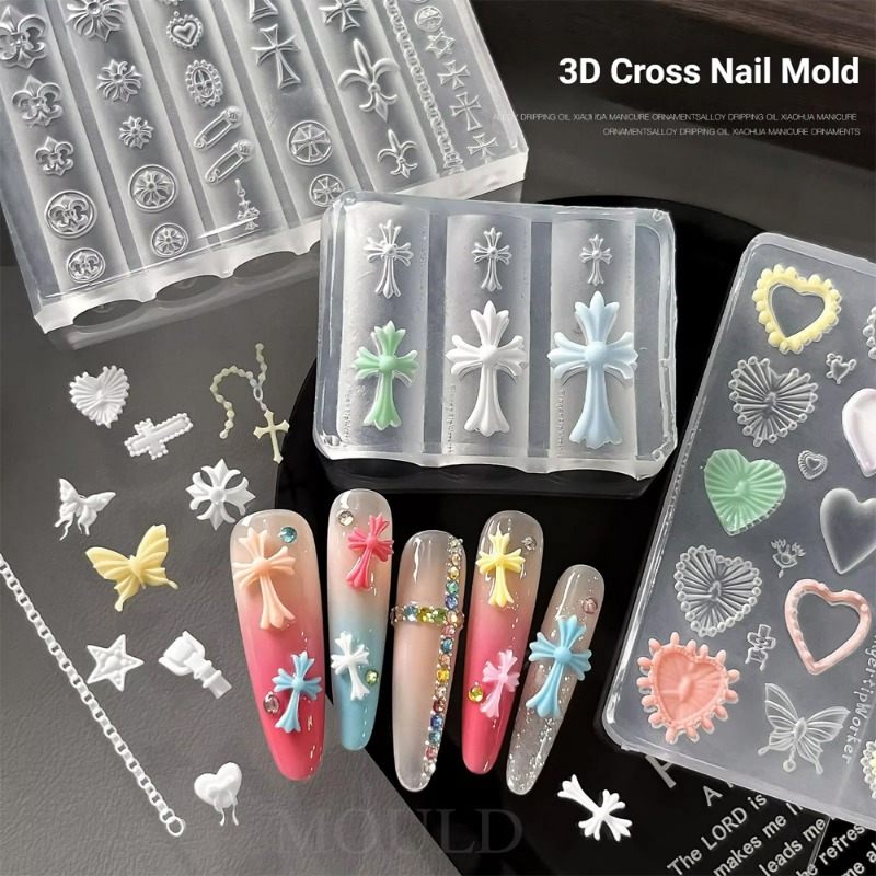 Cetakan Seni Kuku Silikon Bent - Nail Art Gothic ulasan dan harga