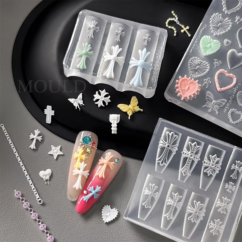Cetakan Seni Kuku Silikon Bent - Nail Art Gothic ulasan dan harga