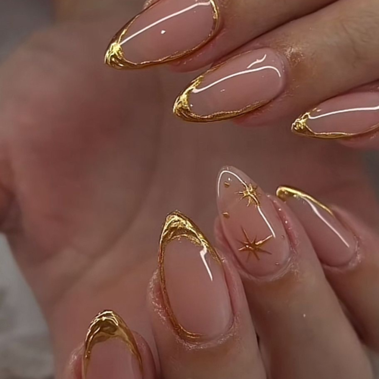 24 Buah Set Kuku Almond Pendek - Nail Art Aesthetic ulasan dan harga