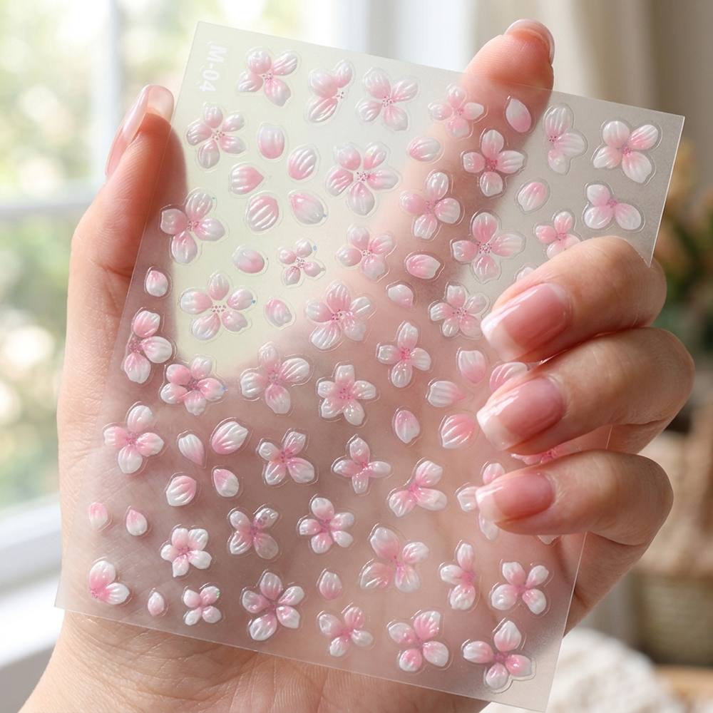 1 Buah Stiker Seni Kuku Desain - Nail Art Ombre Pink ulasan dan harga