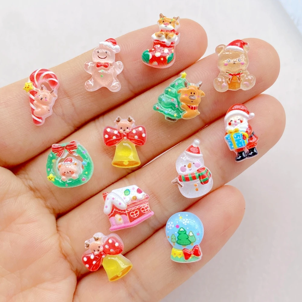 50 buah Resin kartun Mini Nata - Nail Art Xmas ulasan dan harga