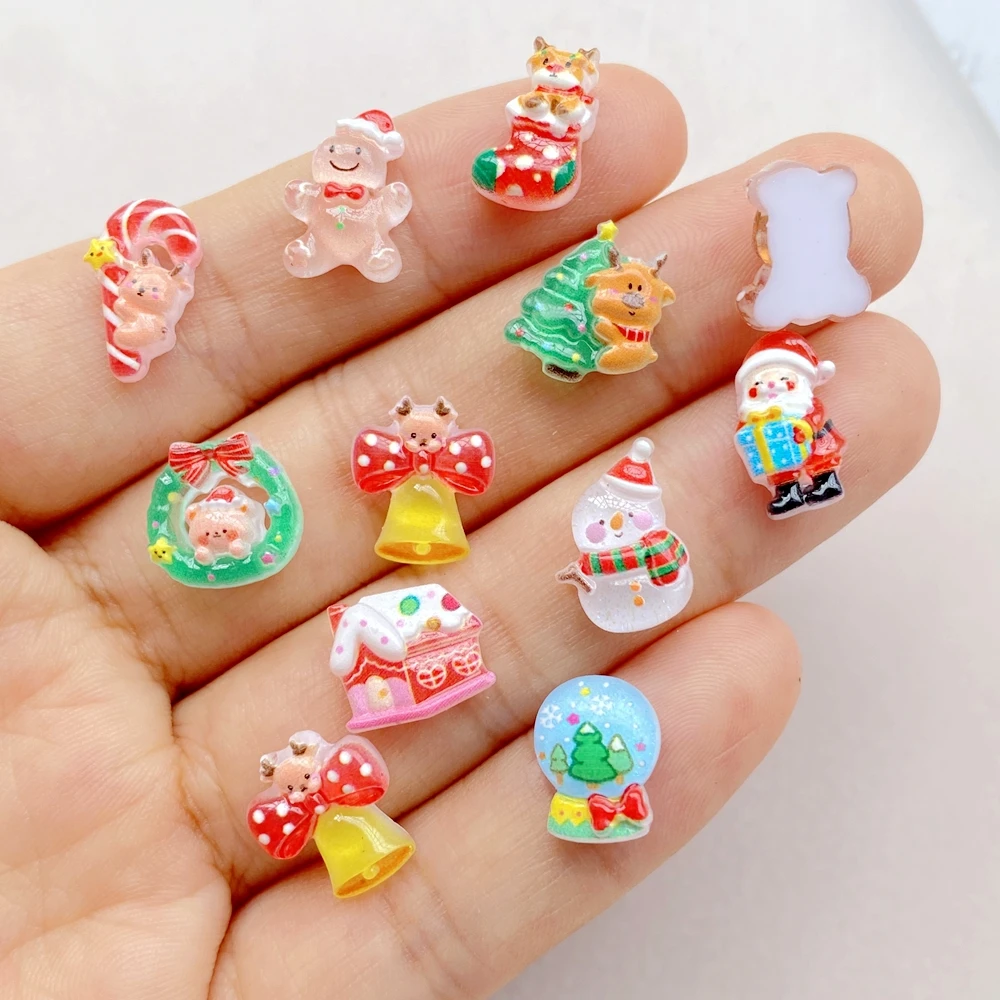 50 buah Resin kartun Mini Nata - Nail Art Xmas ulasan dan harga