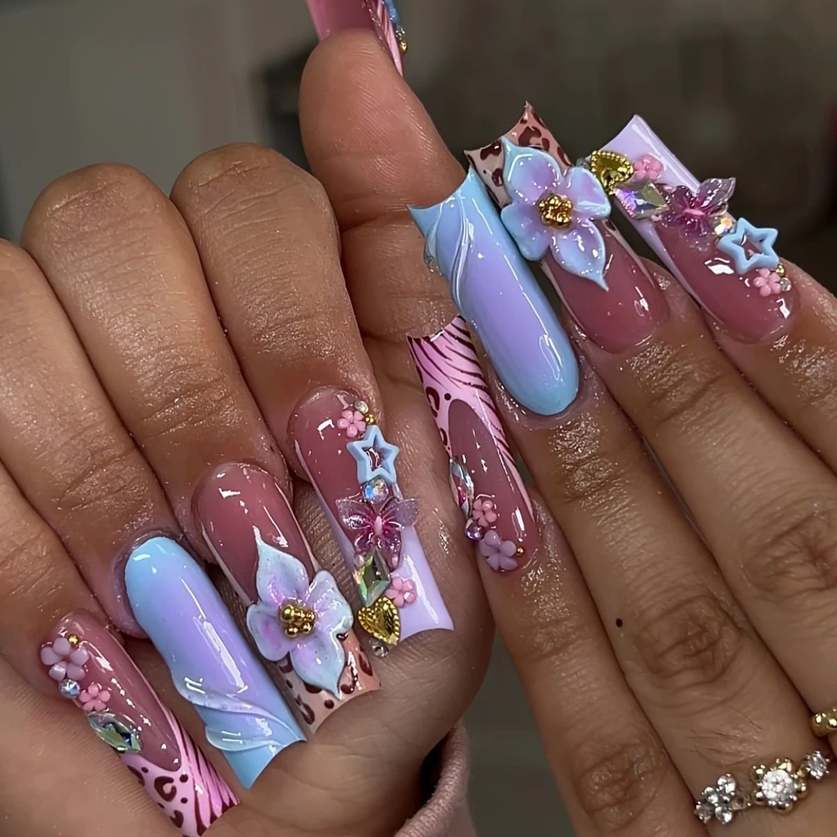 24 Buah Kuku Tekan Persegi Dap - Nail Art Aesthetic ulasan dan harga