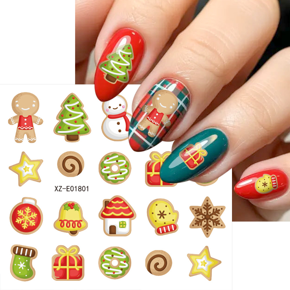 30pcs/set Stiker Seni Kuku Nat - Nail Art Xmas Design ulasan dan harga