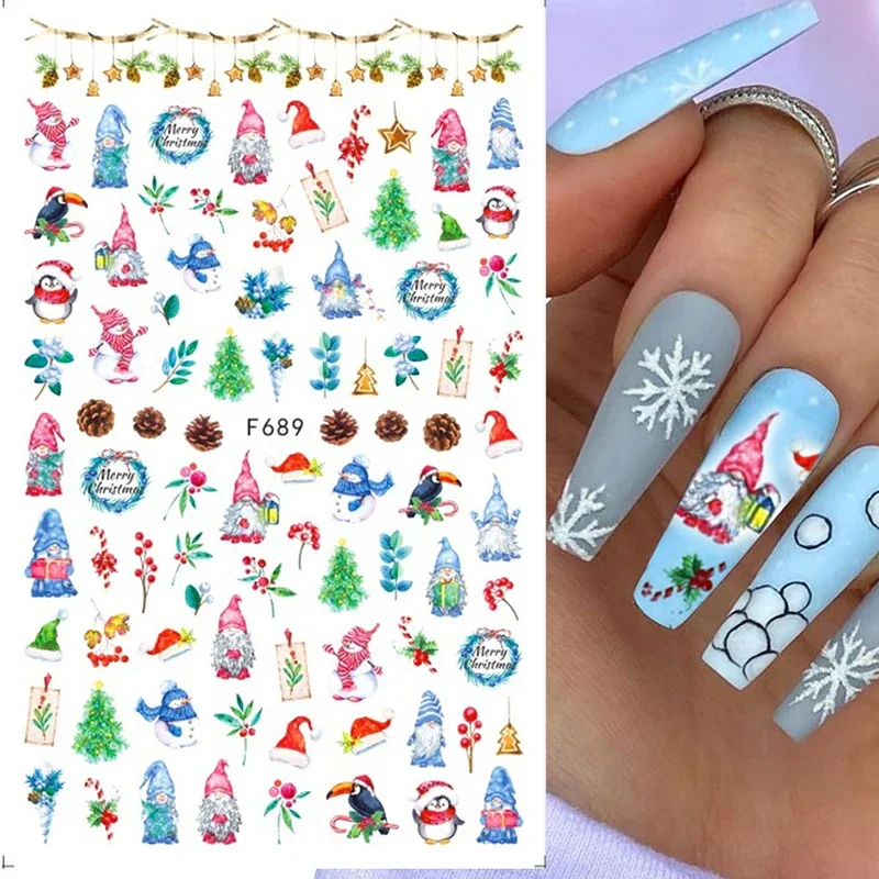 Stiker kuku Natal dekorasi man - Nail Art Xmas Design ulasan dan harga