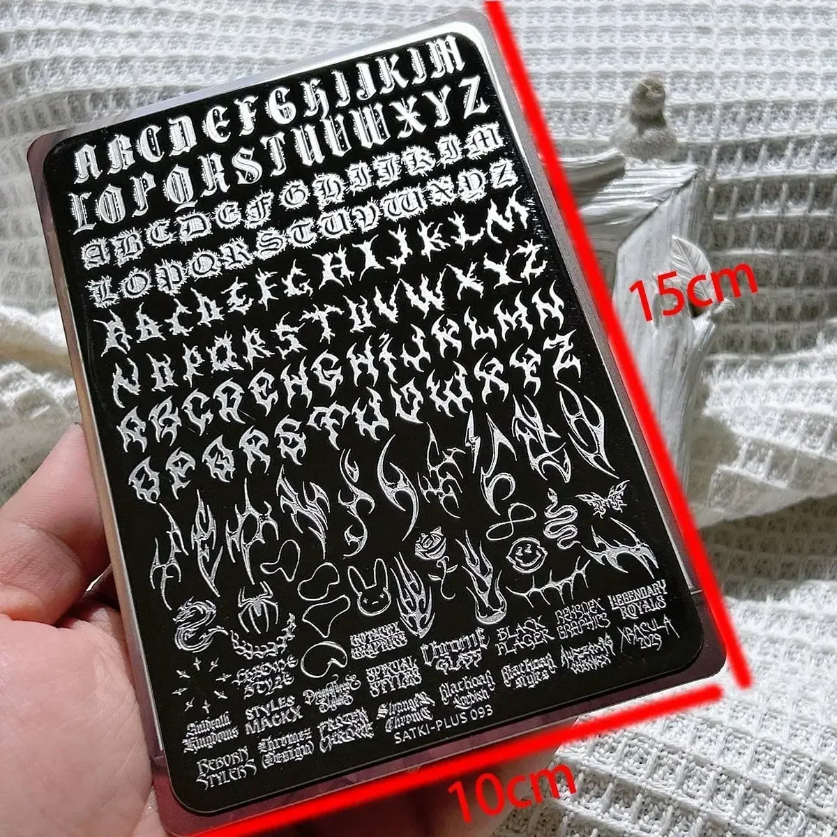 Pelat Stempel Seni Kuku Berkua - Nail Art Gothic ulasan dan harga