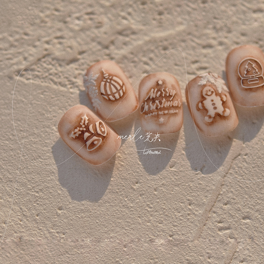Stiker decal ukiran manikur pu - Nail Art Xmas ulasan dan harga