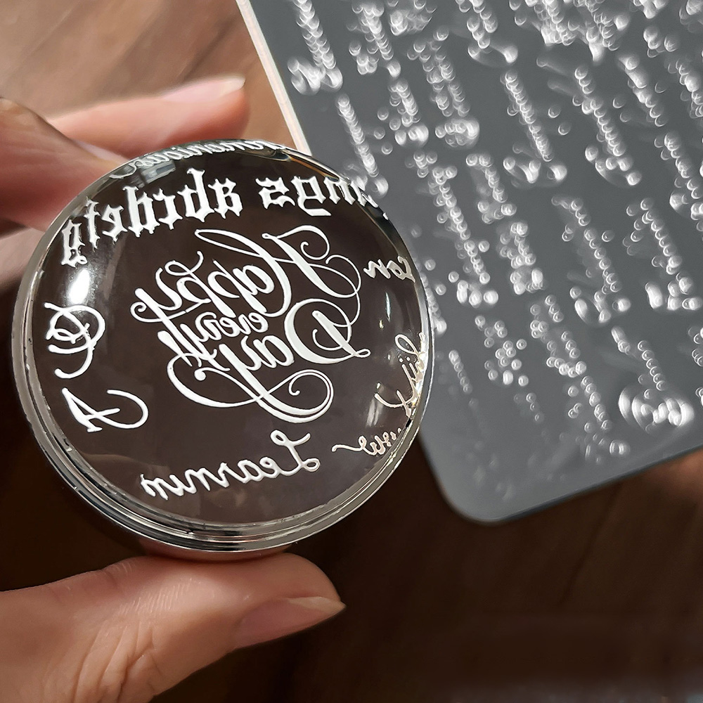 Plat Stamping Seni Kuku Huruf  - Nail Art Gothic ulasan dan harga