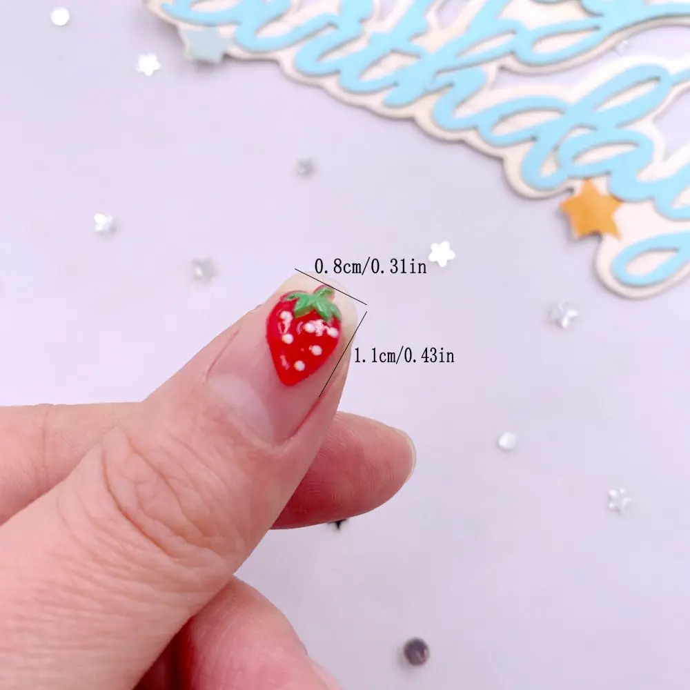 60 Buah Patung Stroberi Merah  - Nail Art Xmas ulasan dan harga