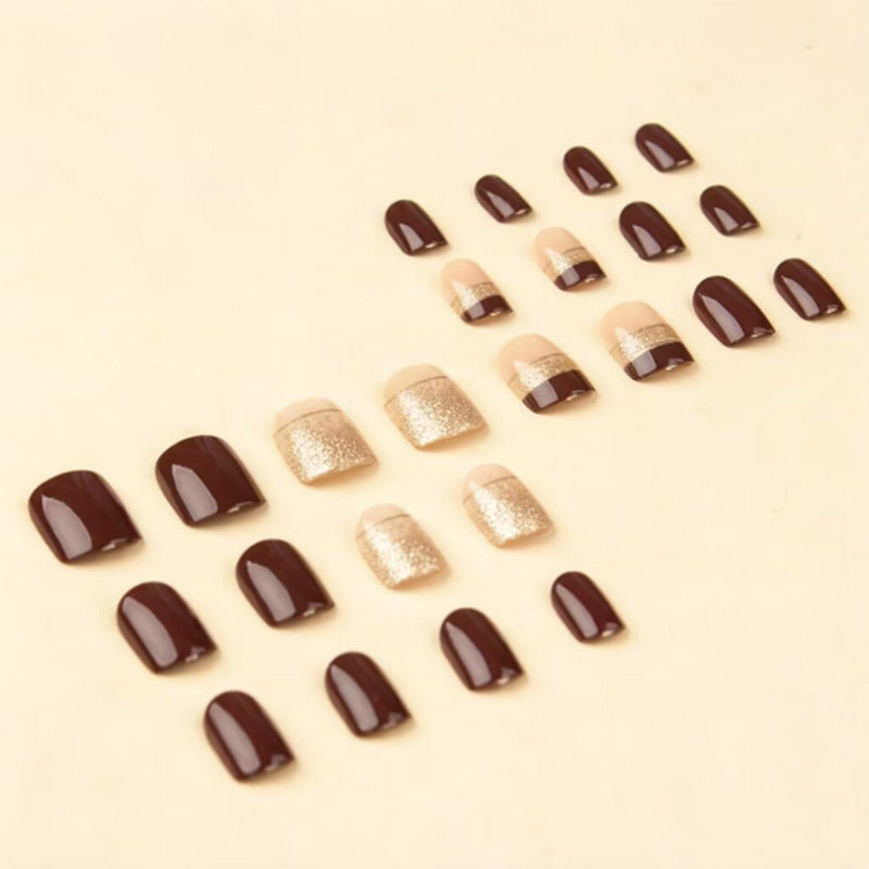 Kuku palsu pendek persegi untu - Nail Art Aesthetic ulasan dan harga