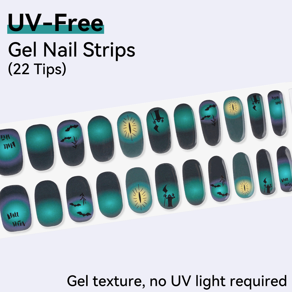 Stiker Kuku Gel UV FREE 22 Tip - Nail Art Ombre Pink ulasan dan harga