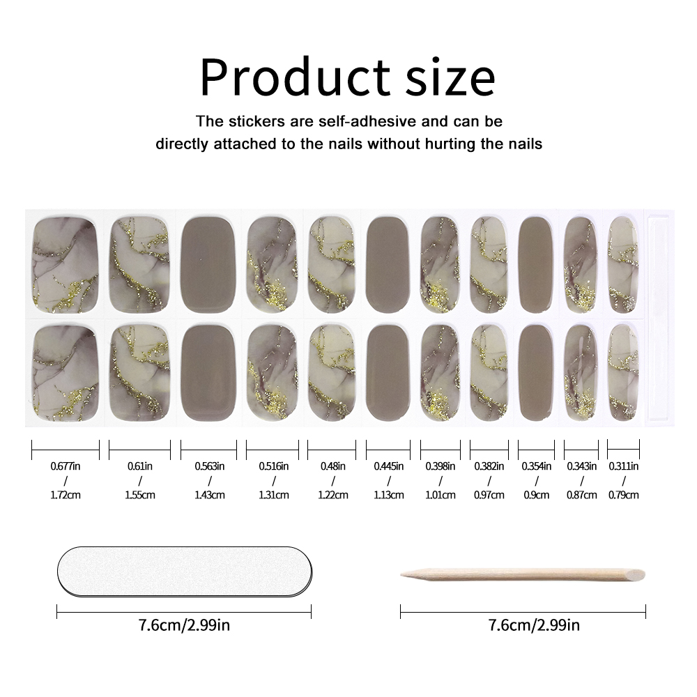 Stiker Kuku Gel UV FREE 22 Tip - Nail Art Ombre Pink ulasan dan harga