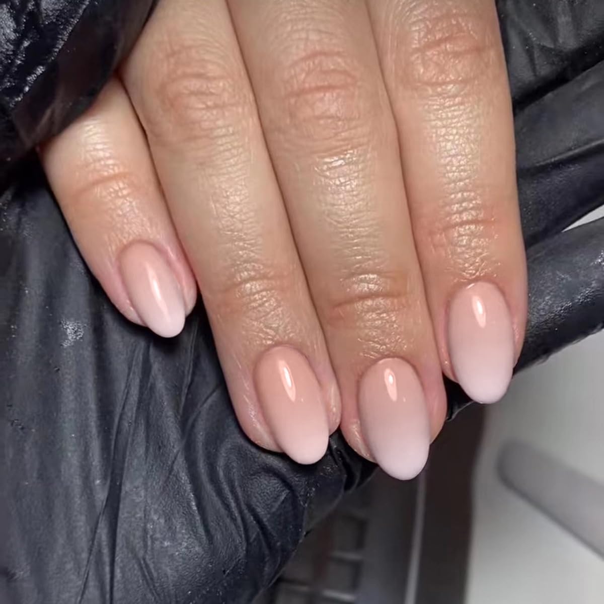 120PCS Kuku Palsu Oval Sedang  - Nail Art Ombre Pink ulasan dan harga