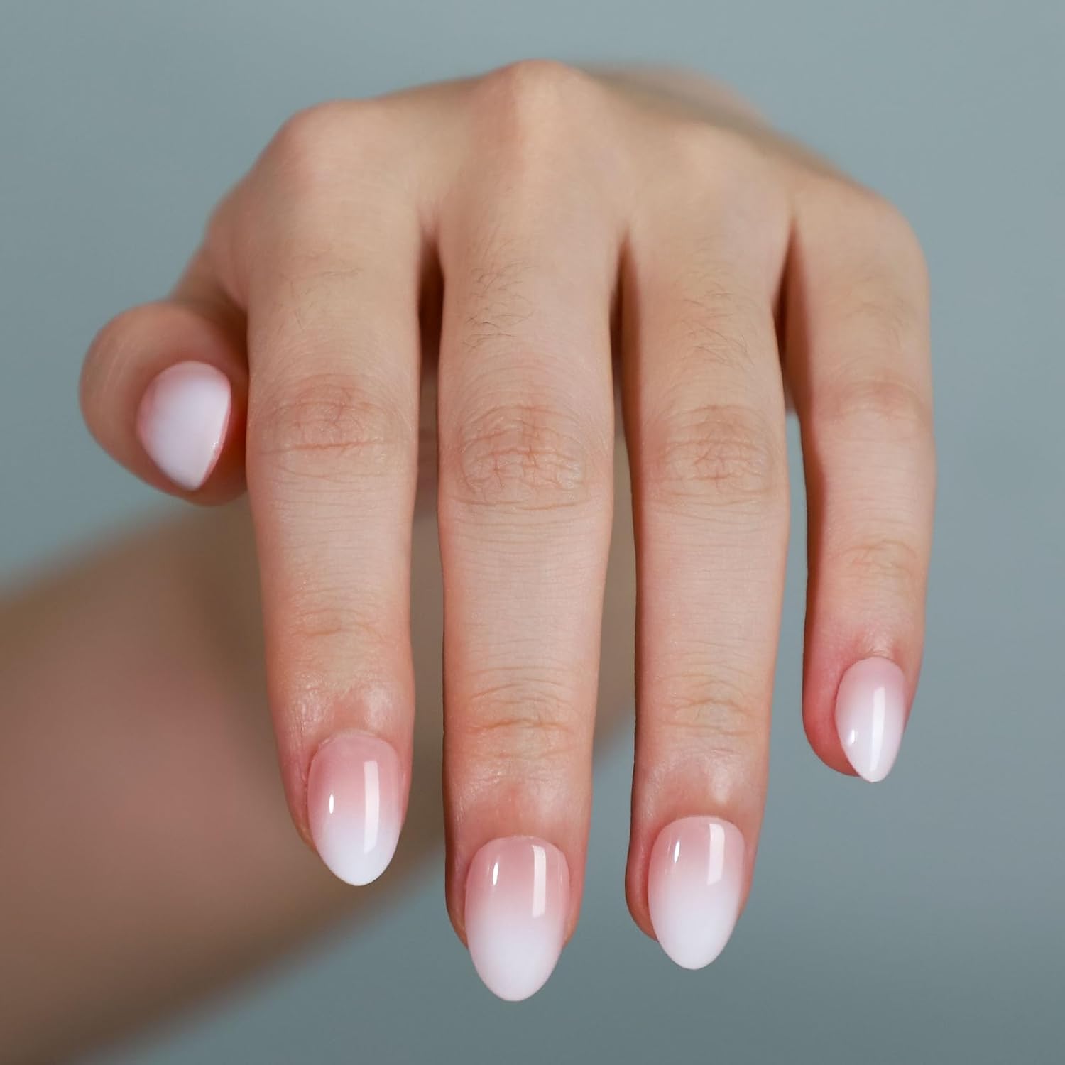 120PCS Kuku Palsu Oval Sedang  - Nail Art Ombre Pink ulasan dan harga