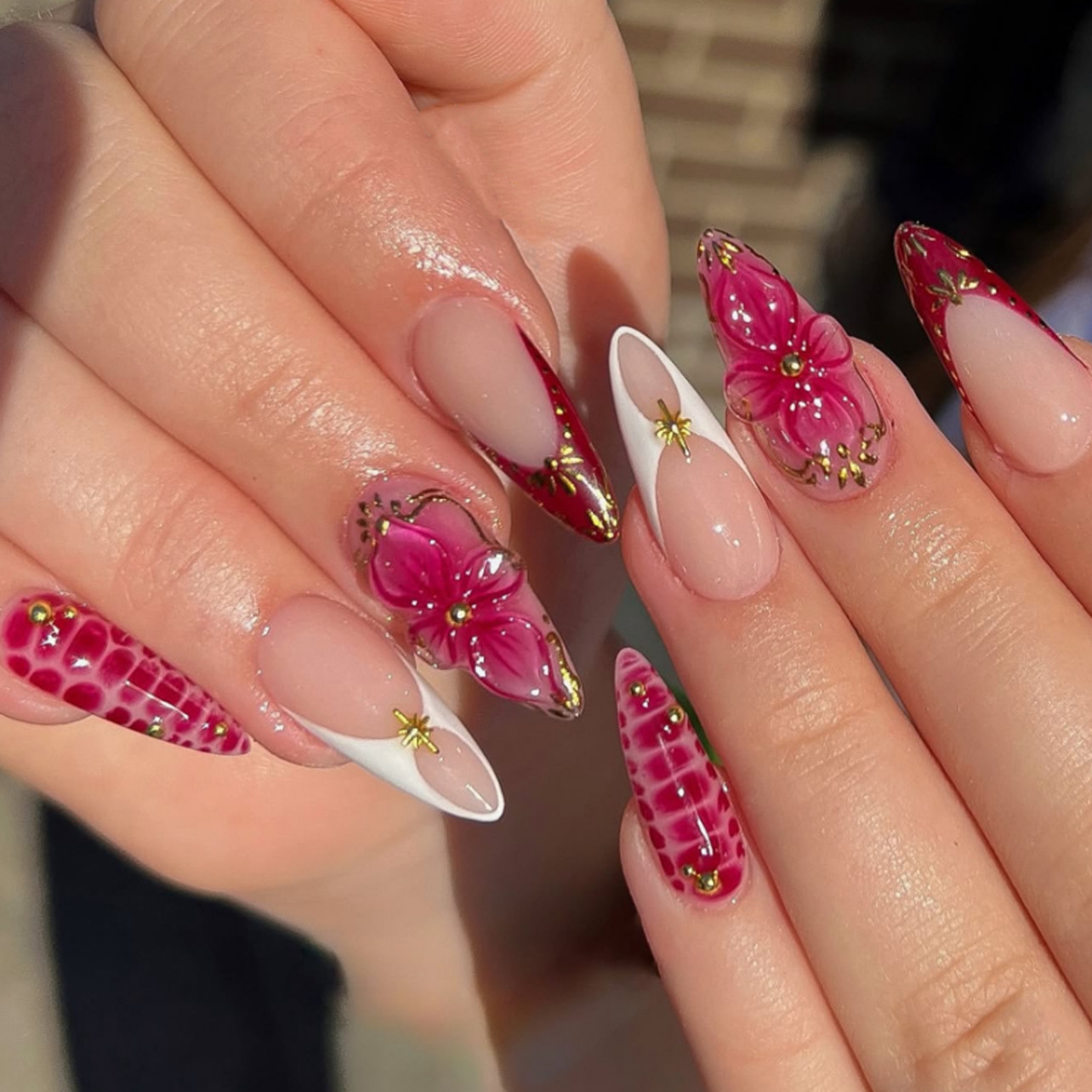 24pcs Kuku Palsu Almond Press- - Nail Art Aesthetic ulasan dan harga