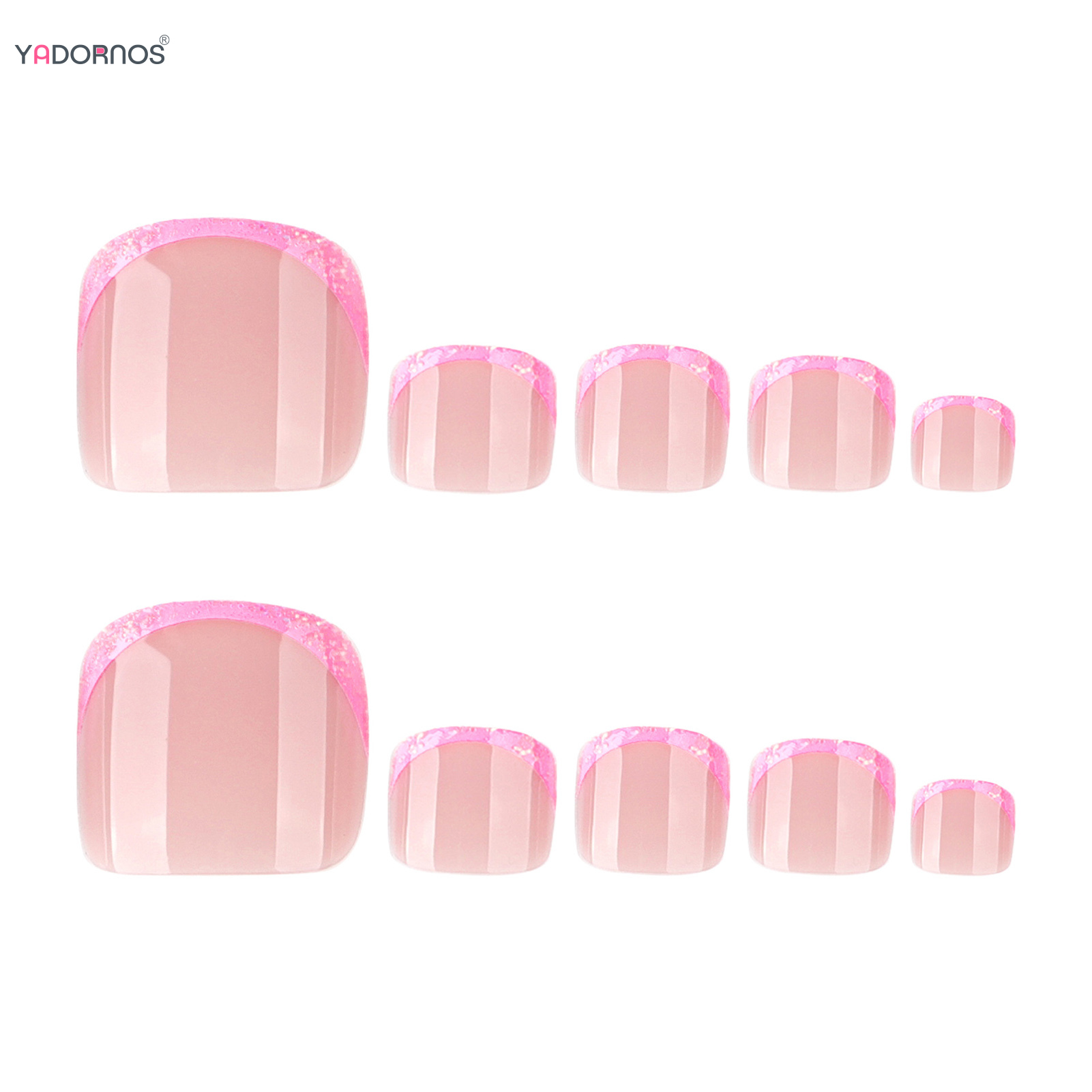 Kuku Kaki Palsu Ujung Perancis - Nail Art Aesthetic ulasan dan harga