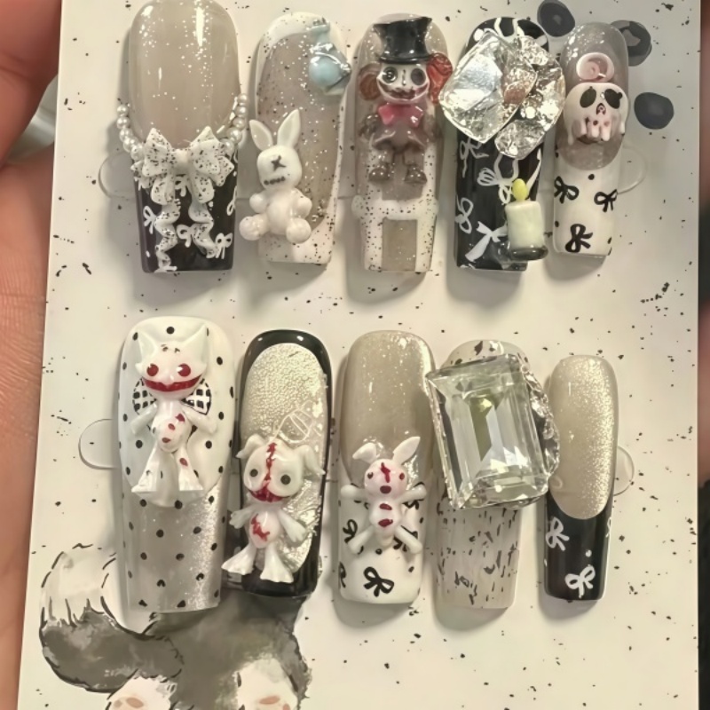 Cetakan Kuku Halloween Fantasi - Nail Art Gothic ulasan dan harga