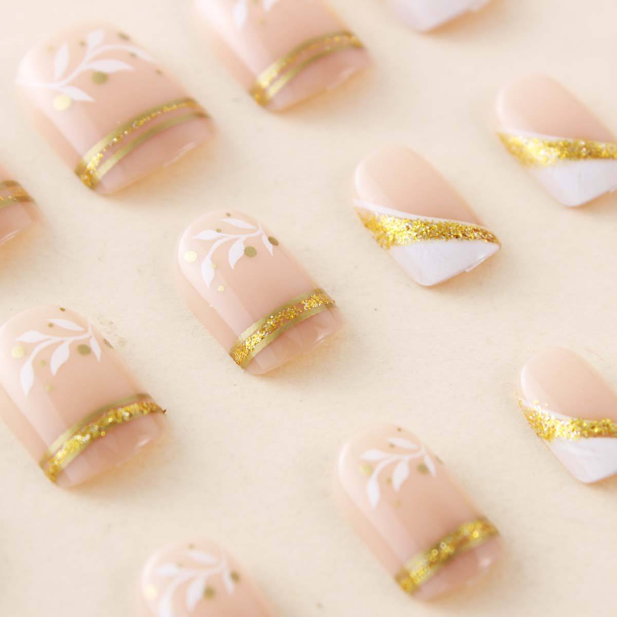 Kuku palsu pendek sedang untuk - Nail Art Aesthetic ulasan dan harga