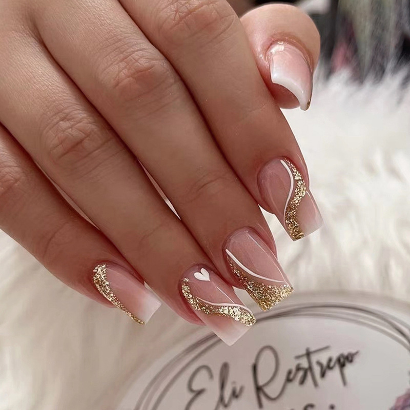 Kuku palsu pendek sedang untuk - Nail Art Aesthetic ulasan dan harga