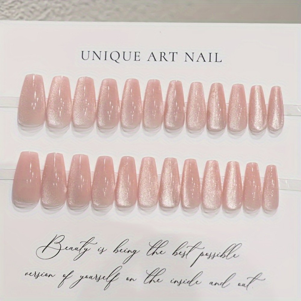 24pcs Kuku Palsu Bentuk Ballet - Nail Art Aesthetic ulasan dan harga