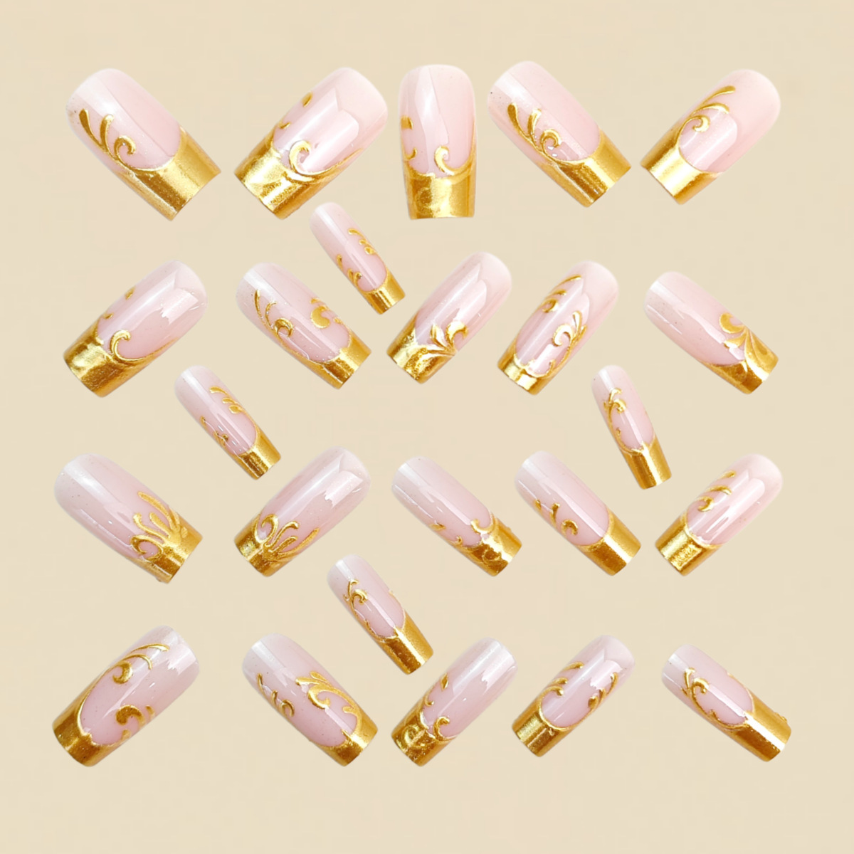 Kuku Palsu Panjang Sedang untu - Nail Art Aesthetic ulasan dan harga