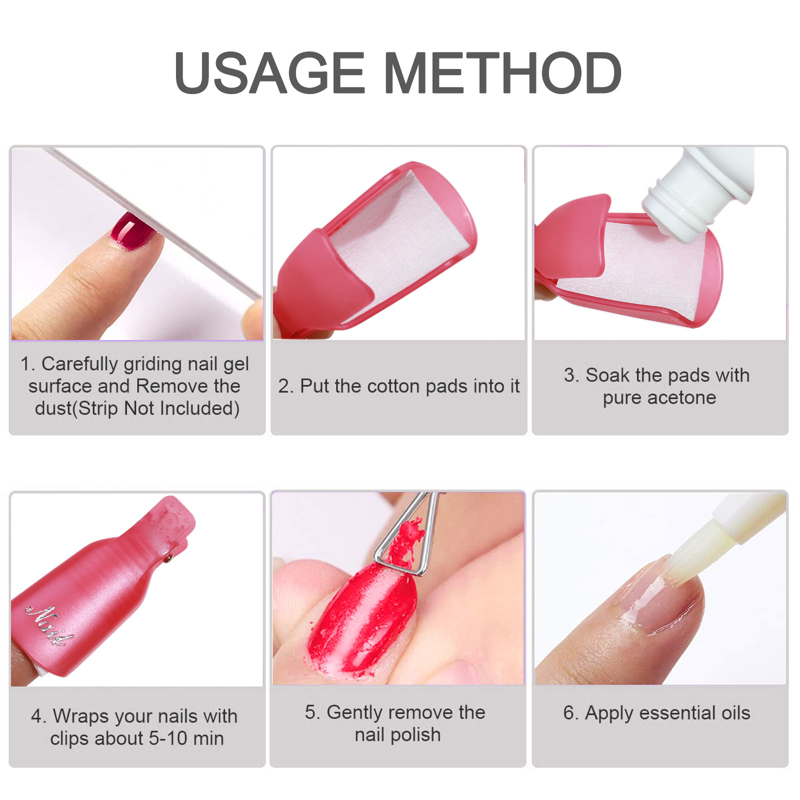 10 Buah Klip Penghilang Cat Ku - Nail Art Ideas ulasan dan harga